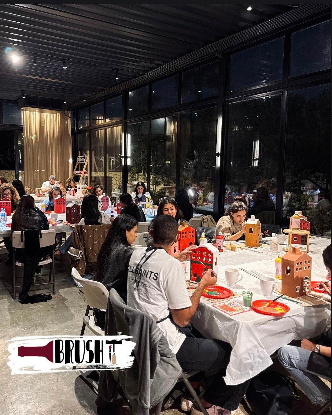 *CHRISTMAS HOUSE* Tuesday, December 9th - 7:00 pm - 9:00 pm - BRUSH IT STUDIO - KATAMEYA HEIGHTS - NEW CAIRO